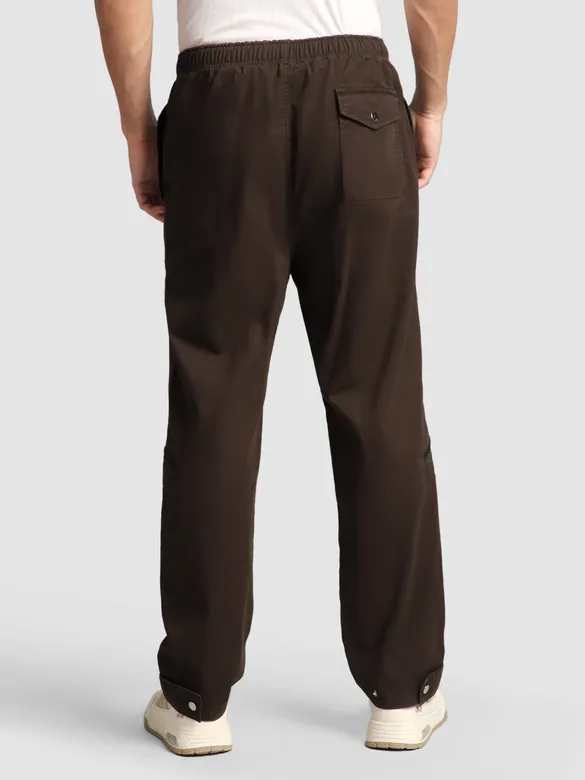 Brown 4 Pocket Utility Zipper Cargo Pants