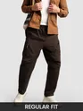 Brown 4 Pocket Utility Zipper Cargo Pants