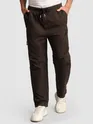 Brown 4 Pocket Utility Zipper Cargo Pants