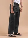Black Houndstooth Cargo Trouser