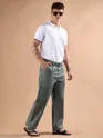 Dark Grey Houndstooth Cargo Trouser