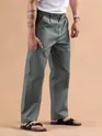 Dark Grey Houndstooth Cargo Trouser