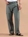 Dark Grey Houndstooth Cargo Trouser