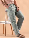Light Grey Houndstooth Cargo Trouser