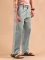 Light Grey Houndstooth Cargo Trouser