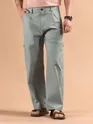 Light Grey Houndstooth Cargo Trouser