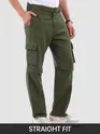 Olive Adjustable Waist Cargo Pants
