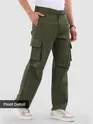 Olive Adjustable Waist Cargo Pants