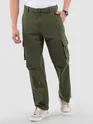 Olive Adjustable Waist Cargo Pants
