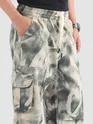 Grey Oversized Camo Cargo Pants