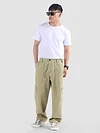 Khaki Side Elasticated Cargo Pants