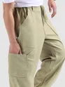 Khaki Side Elasticated Cargo Pants