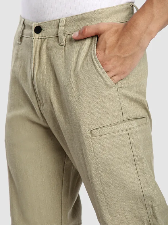 Khaki Welt Pocketed Cargo Pants