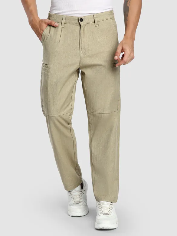 Khaki Welt Pocketed Cargo Pants
