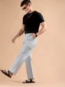 Light Blue Adjustable Side Buckle Cargo Trousers