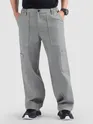 Light Grey Side Elasticated Cargo Pants