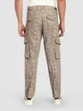 Beige Color Blast Cargo Pants