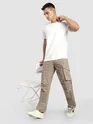 Beige Color Blast Cargo Pants
