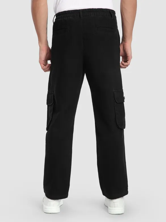 Black Patch Pocket Cargo Pants