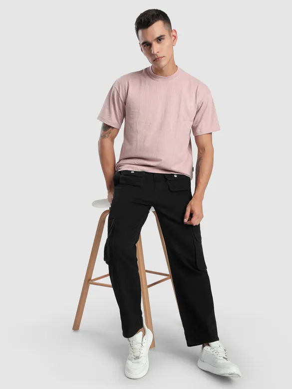 Black Patch Pocket Cargo Pants
