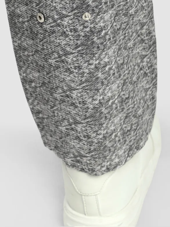 Grey Color Blast Cargo Pants