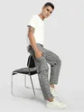 Grey Color Blast Cargo Pants