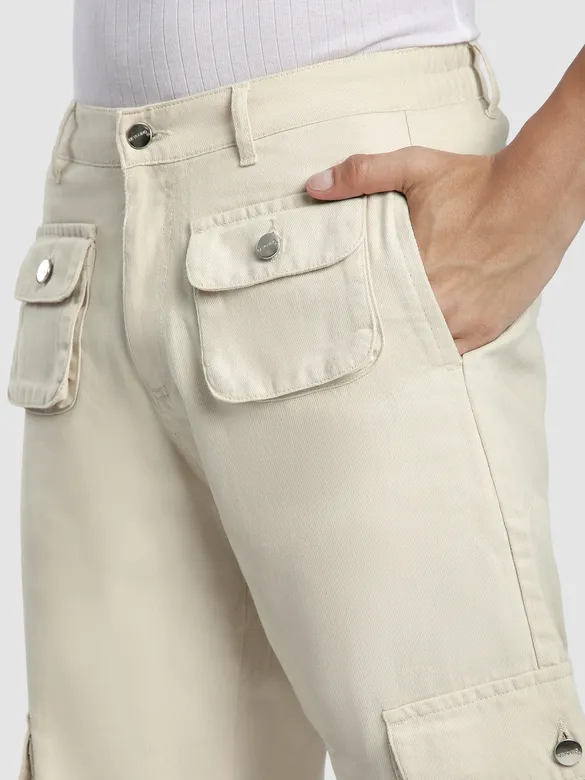 Off White Patch Pocket Cargo Pants