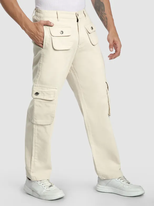 Off White Patch Pocket Cargo Pants