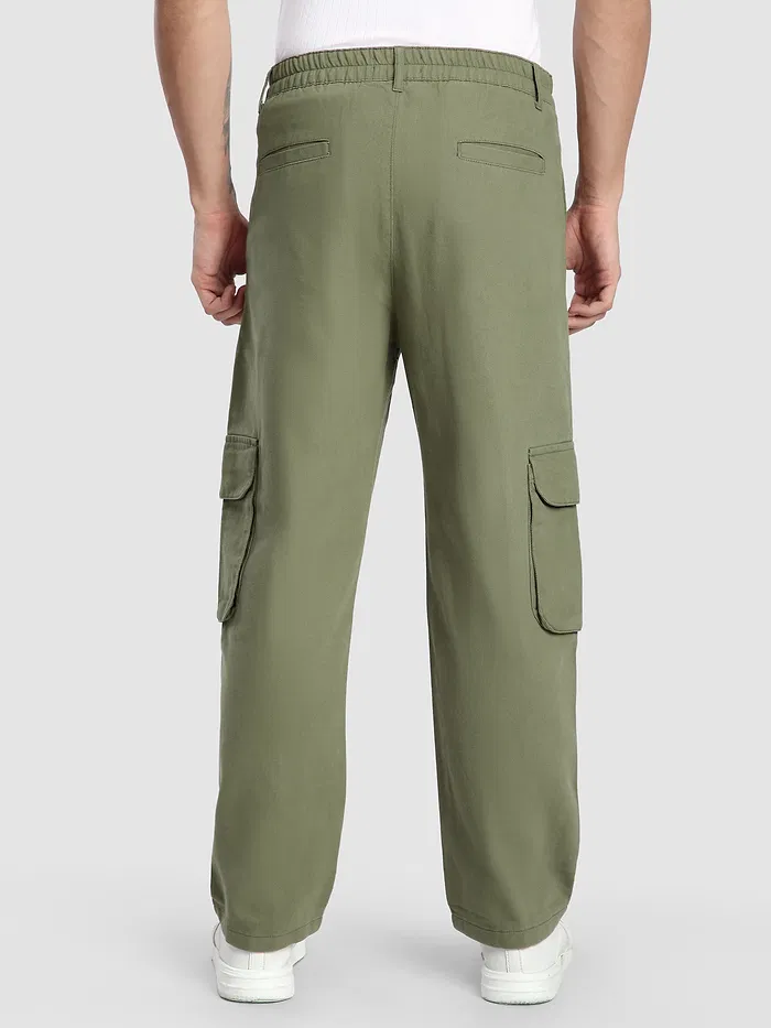 Olive Patch Pocket Cargo Pants