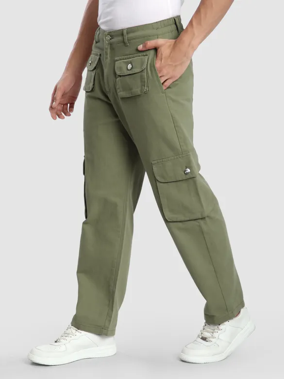 Olive Patch Pocket Cargo Pants