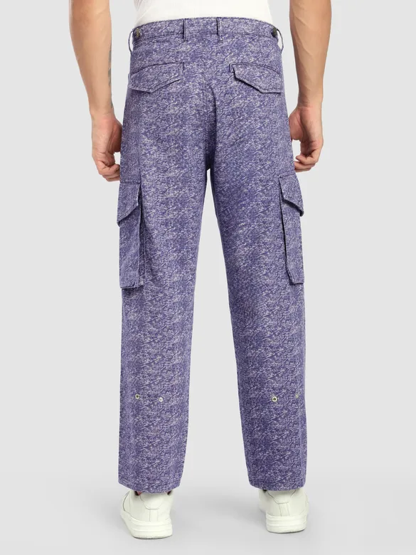 Purple Color Blast Cargo Pants