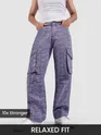 Purple Color Blast Cargo Pants