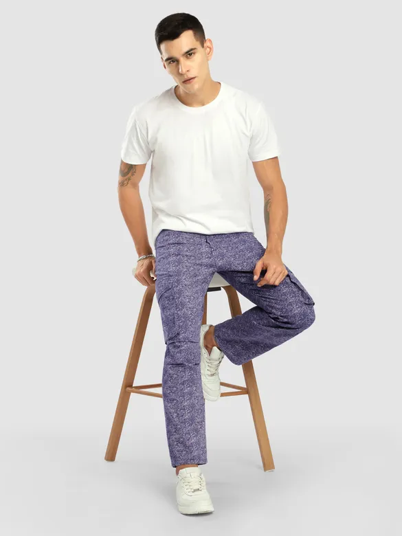 Purple Color Blast Cargo Pants