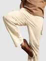 Cream Oversize Corduroy Cargo Pants