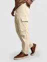 Cream Oversize Corduroy Cargo Pants