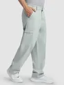 Ice Blue Buckle Pocket Cargo Pants