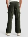 Olive Oversize Corduroy Cargo Pants