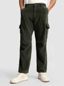 Olive Oversize Corduroy Cargo Pants