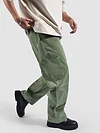 Pale Olive Patch Pocket Contrast Stitch Cargo Pants