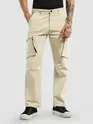 Beige 6-Pockets Cargo Pants