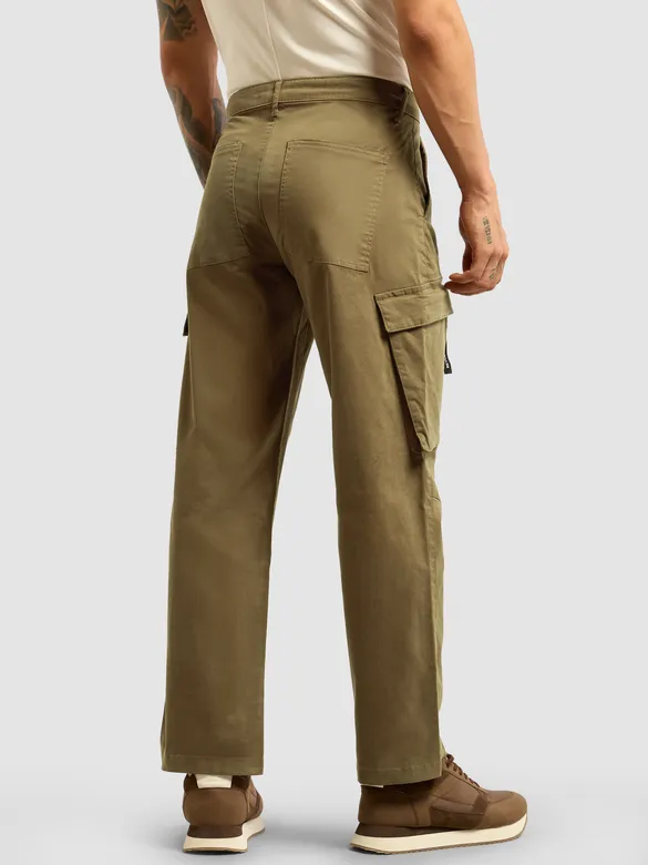 Brown 6-Pockets Cargo Pants