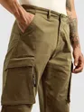 Brown 6-Pockets Cargo Pants