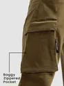 Brown 6-Pockets Cargo Pants