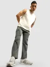 Dark Grey 6-Pockets Cargo Pants