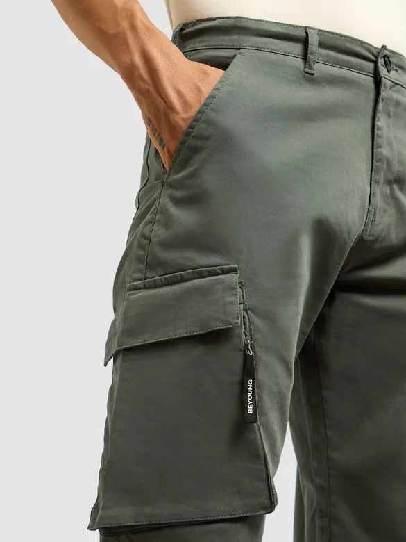Dark Grey 6-Pockets Cargo Pants