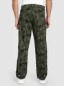 Green Pleated Knee Camo Cargo Pants