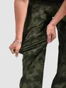 Green Pleated Knee Camo Cargo Pants