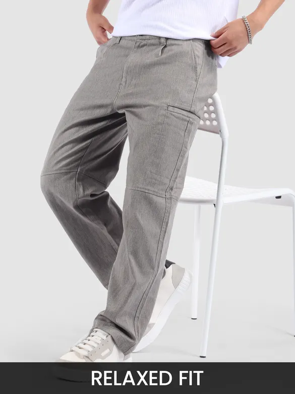 Grey Welt Pocketed Cargo Pants