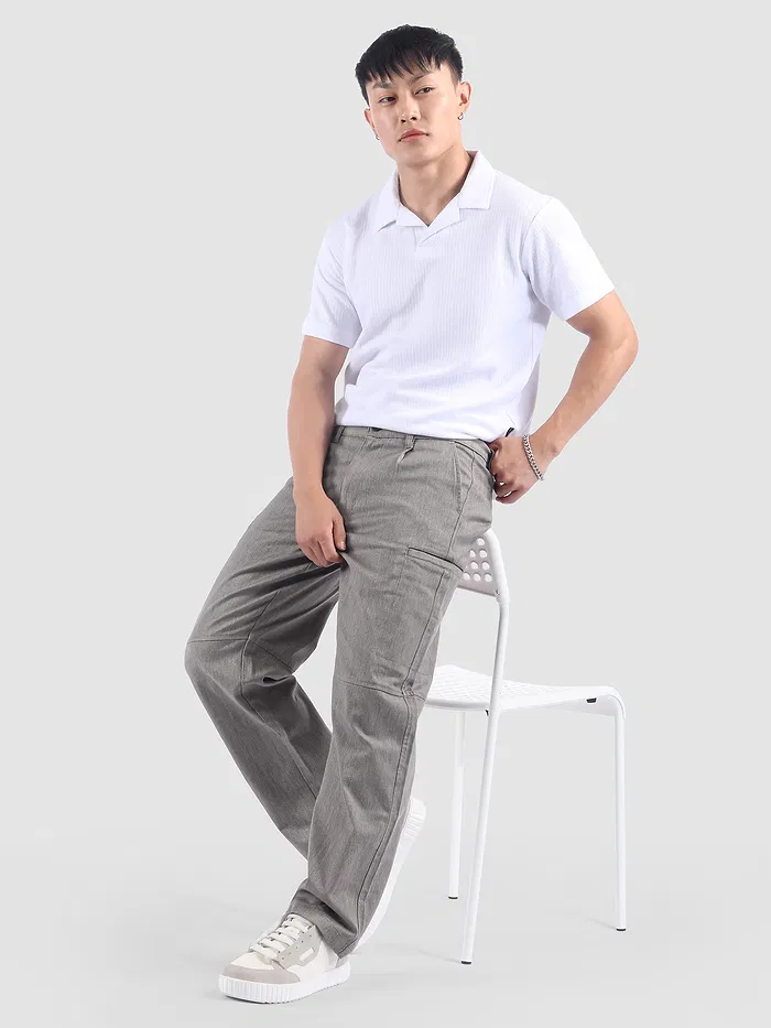 Grey Welt Pocketed Cargo Pants