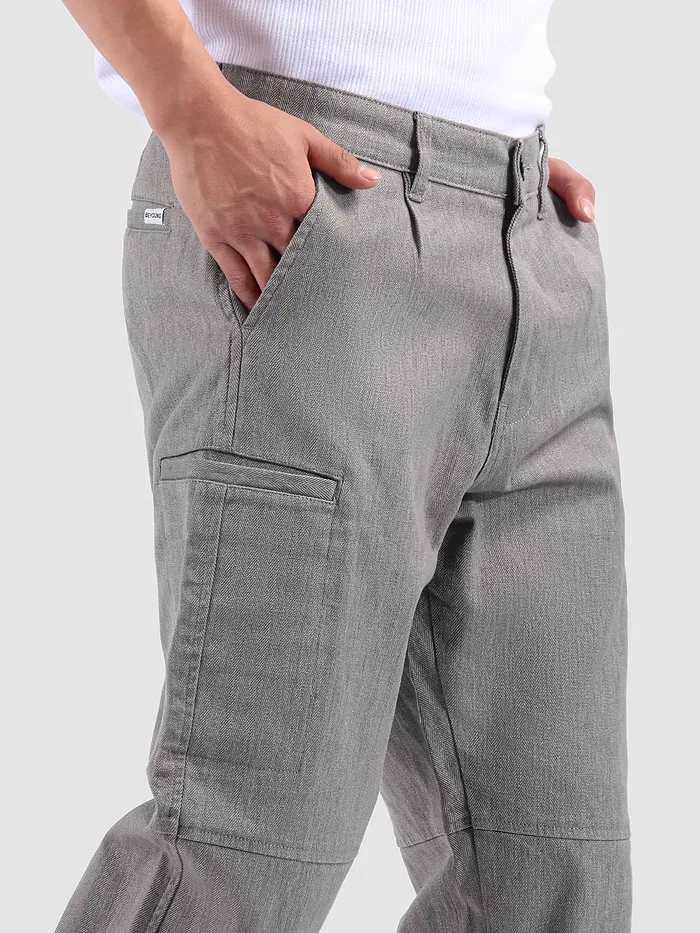 Grey Welt Pocketed Cargo Pants